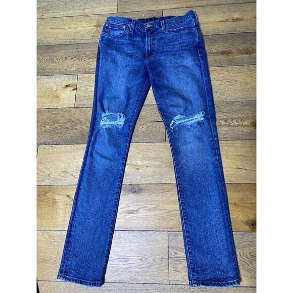 Madewell Ripped Vintage Skinny Jeans Blue Mens Size 32x32 - Picture 1 of 6
